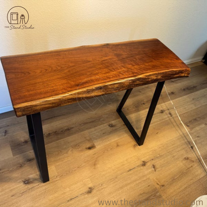 Black Sheesham Live Edge Z Leg End Table