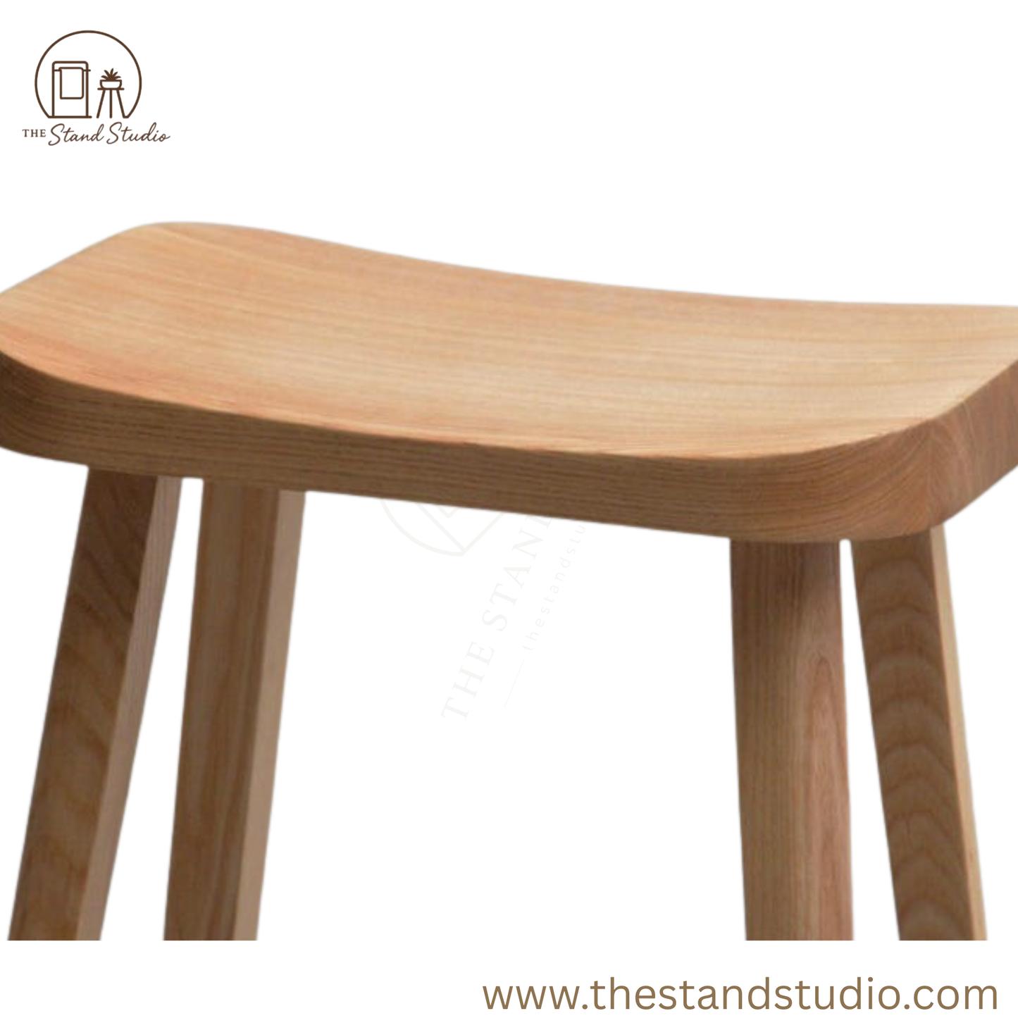 Minimalist Wooden Bar Stool for Kitchen & Bar