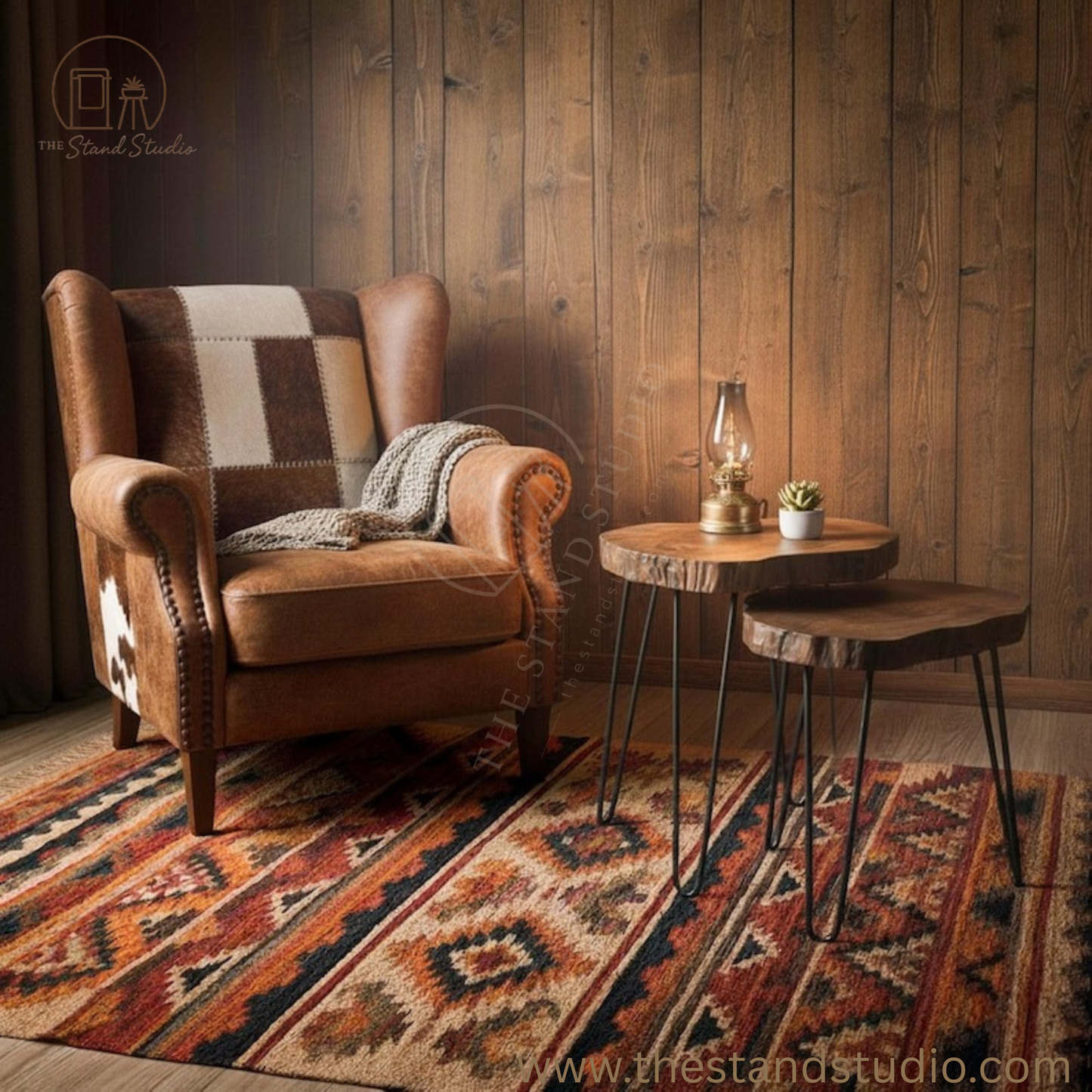 Live Edge Sheesham Coffee Table Set (Individual Tables Available) | Rustic Side Tables