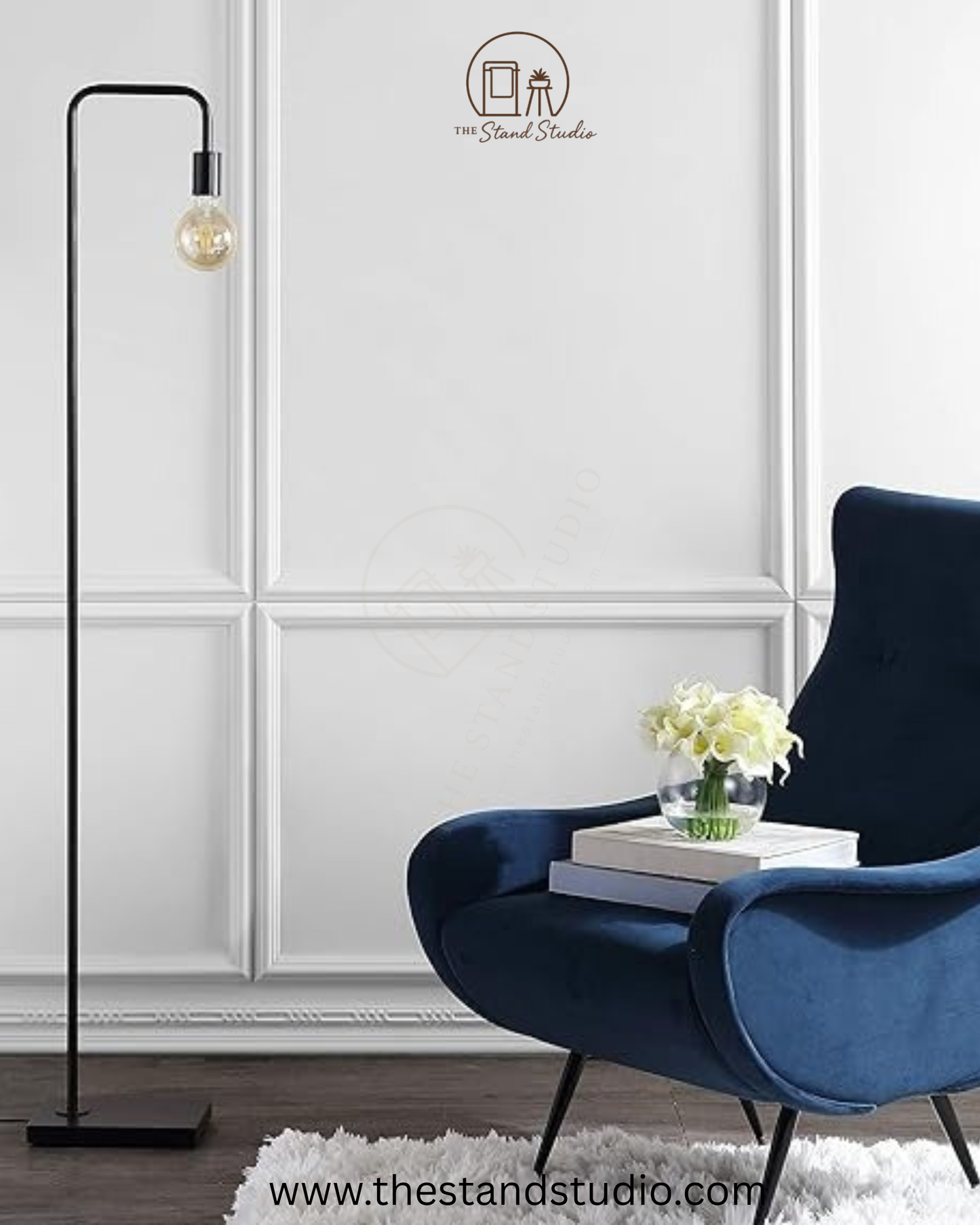 Metal Floor Lamp (LED Bulb Included)