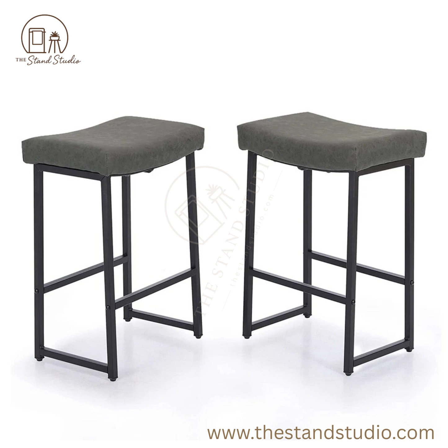 2x Saddle Bar Stool Seating Bar Counter