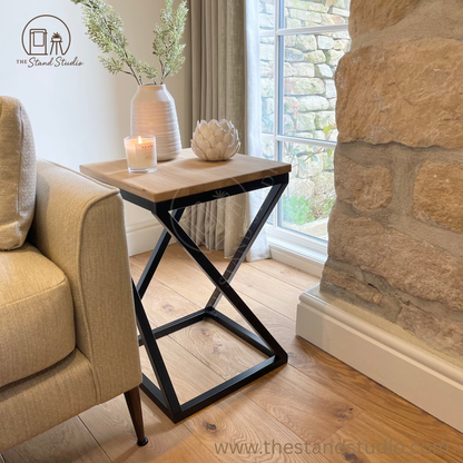 Twisted Sheesham Top Side End Table