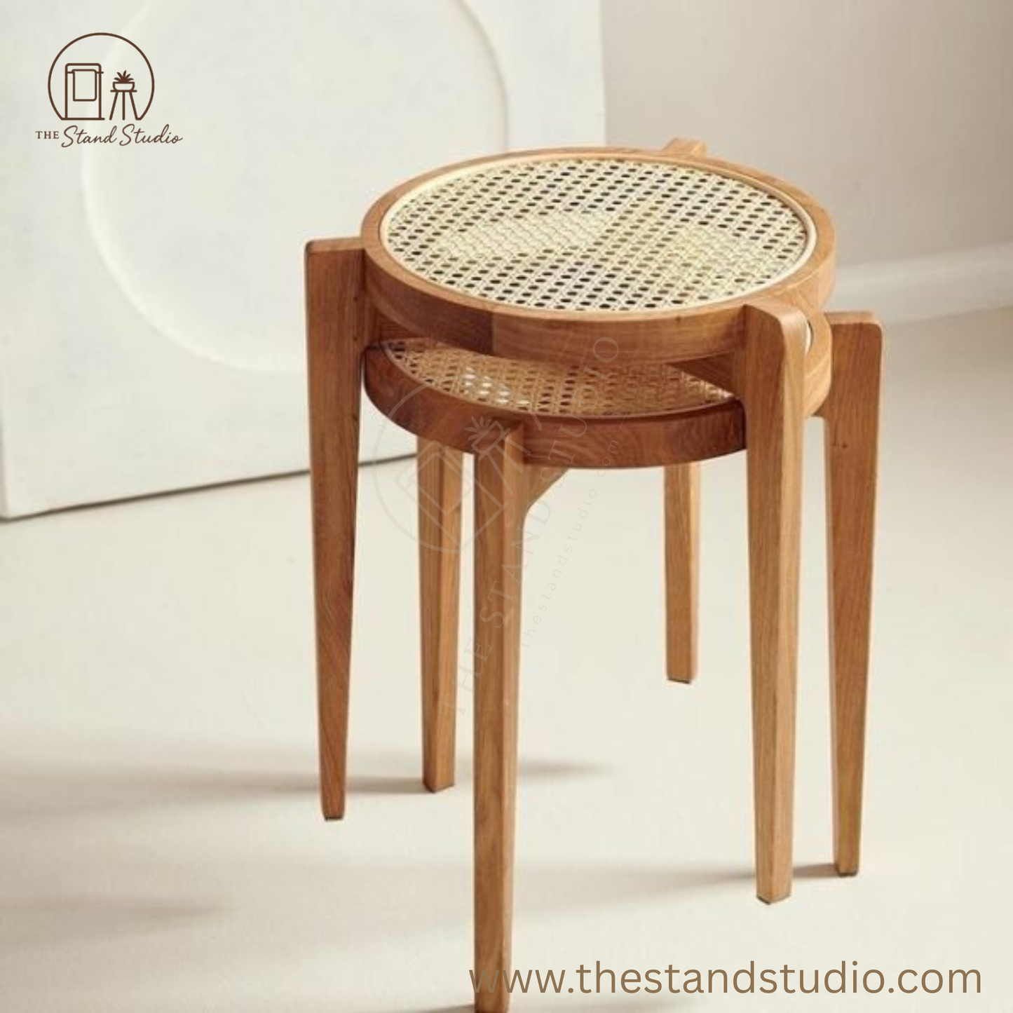 Rattan Stackable Stools (Single Piece)