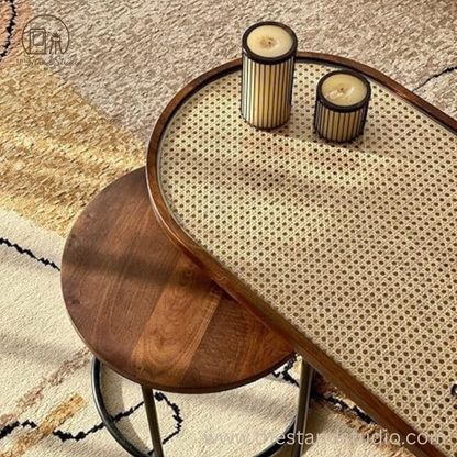 Rattan Coffee Table Set of 3