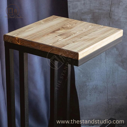 Loft Bar Stool with Solid Wood