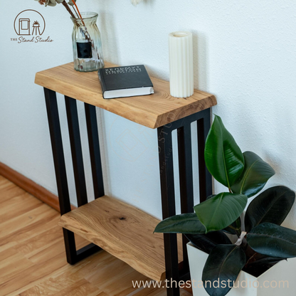Live Edge Console Table with Shelf