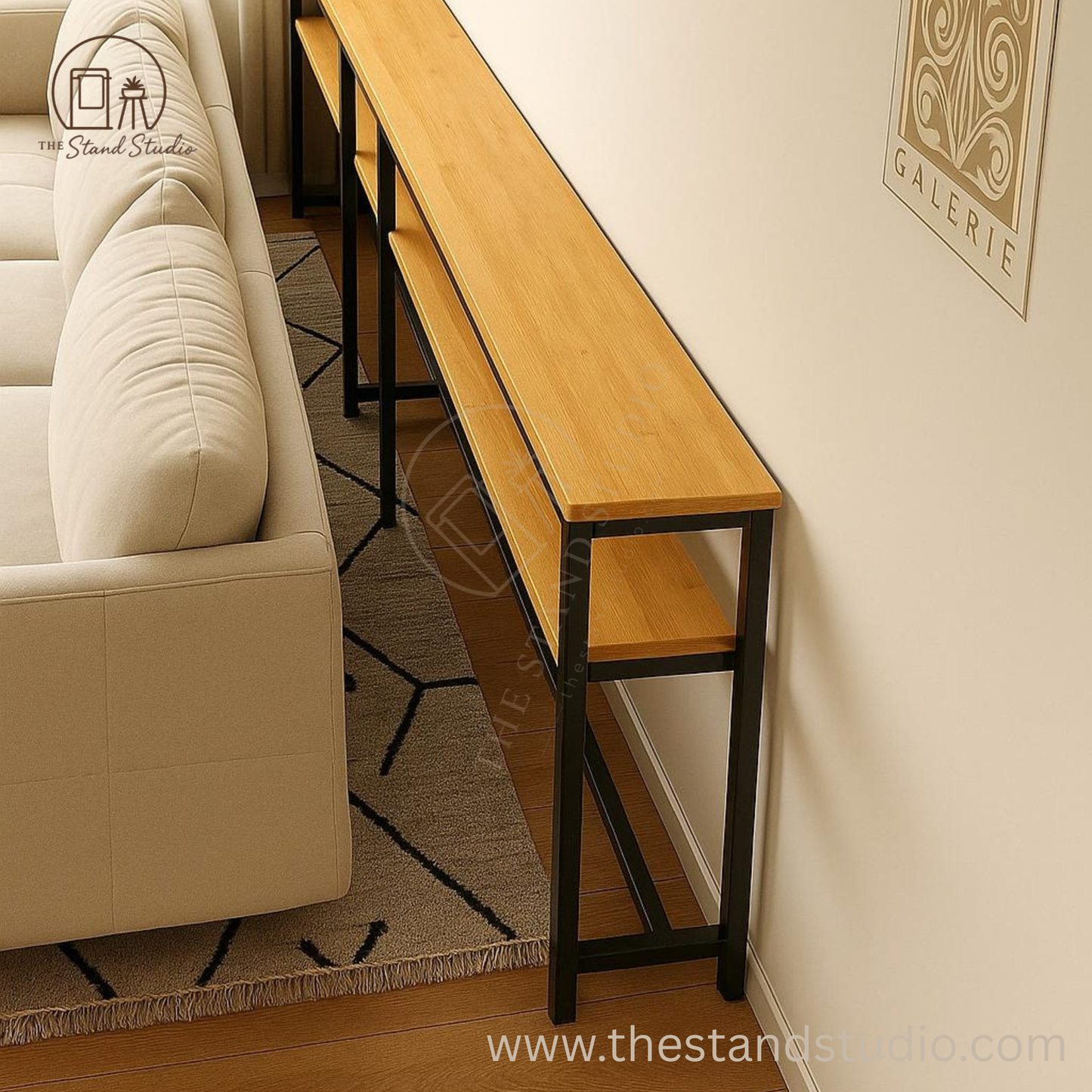 Slim Wood Console Table