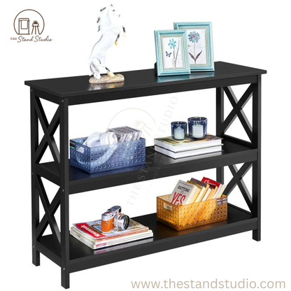 3 Tier X-Design Console Table with Storage