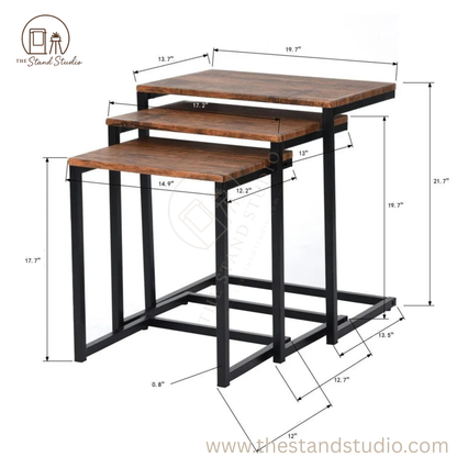 Set of 3 Stacking Nesting Coffee Table