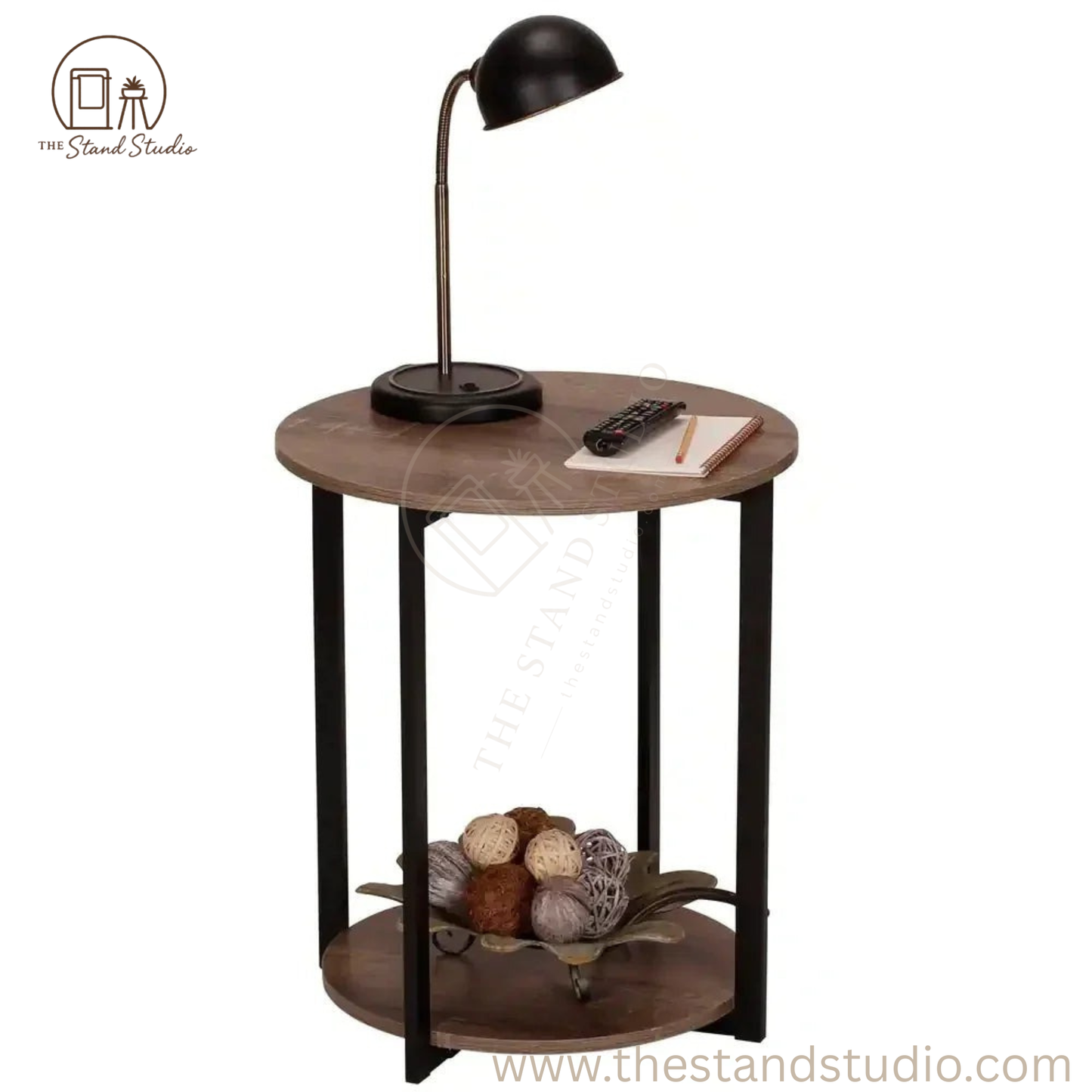 Round Double Tier End Table