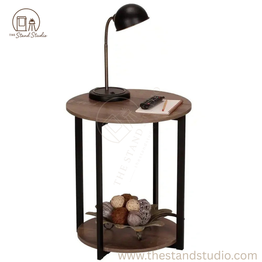 Round Double Tier End Table