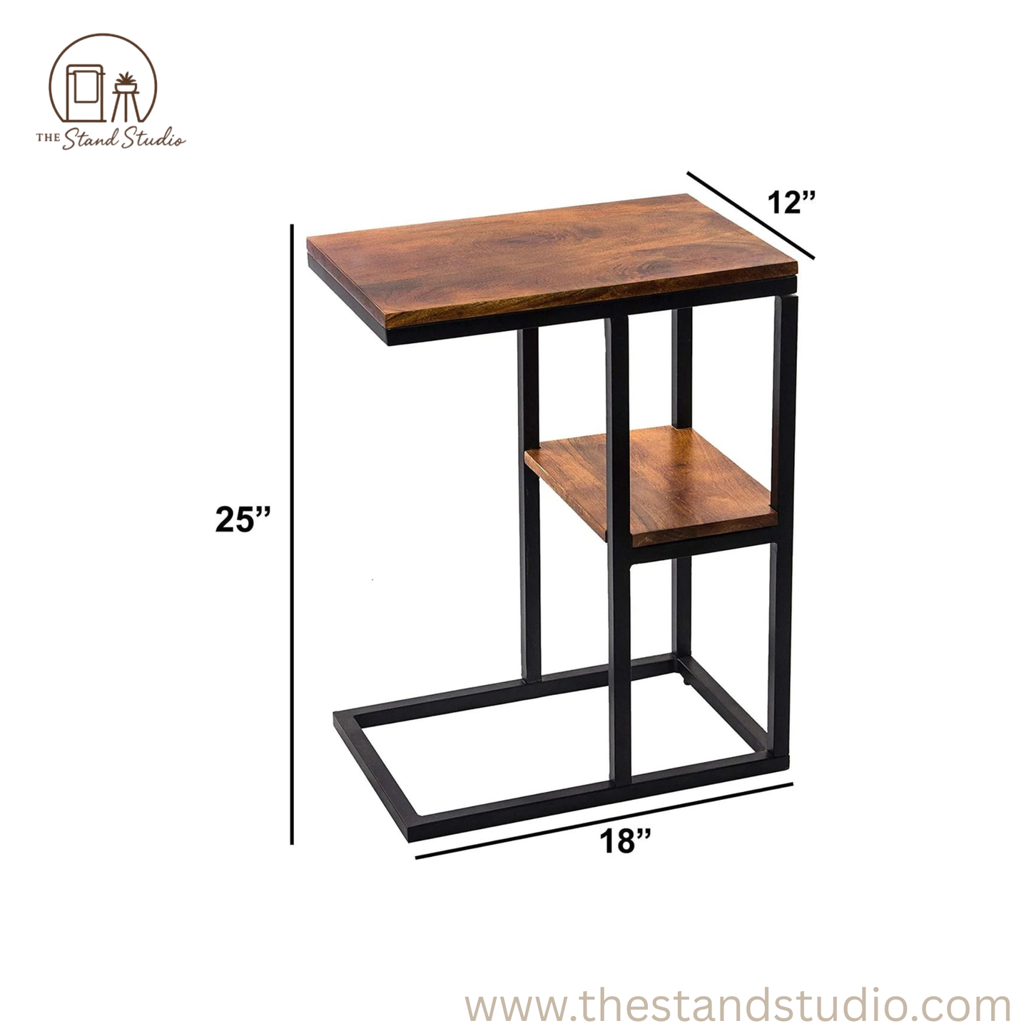 E Shaped Side Table