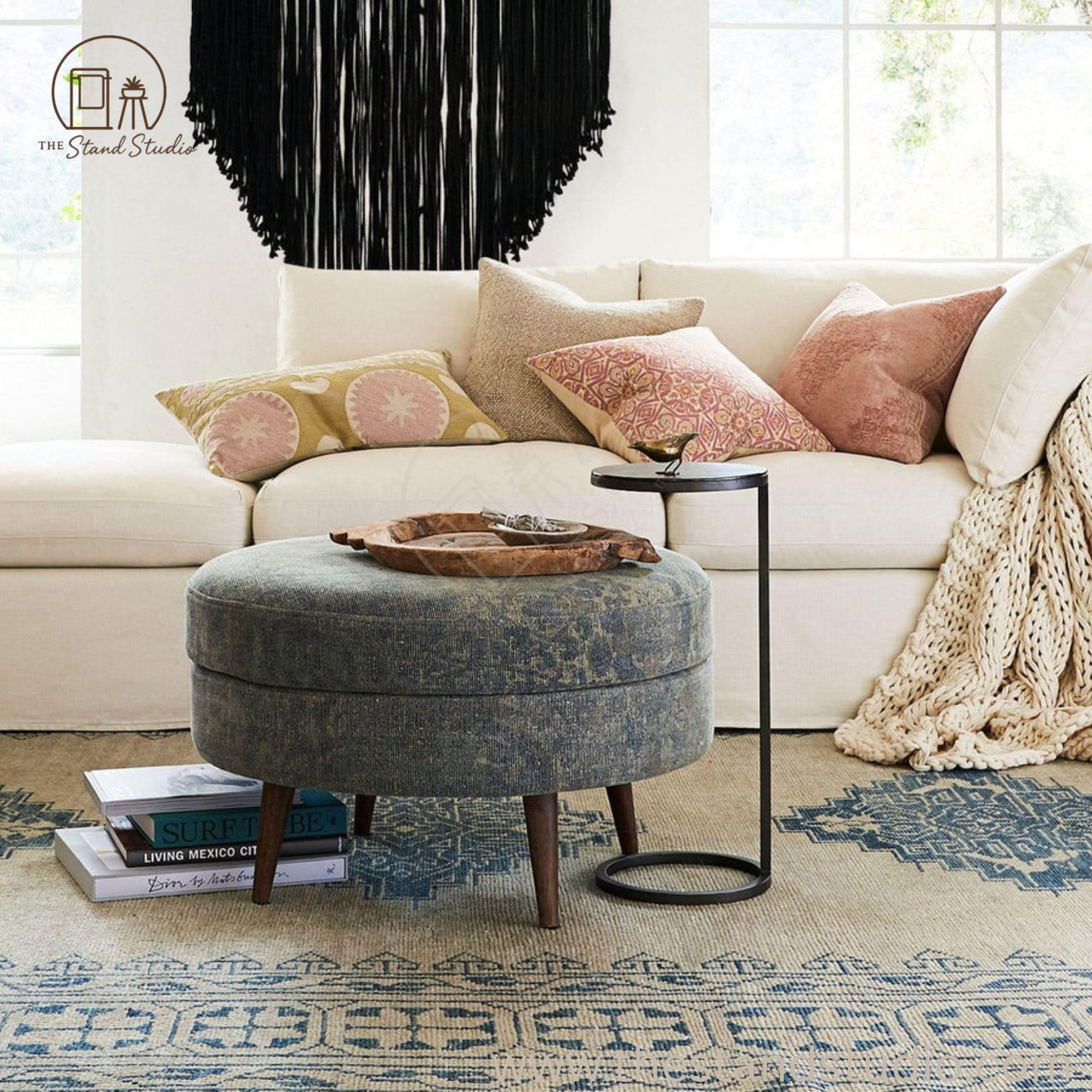Round Metal Accent Table