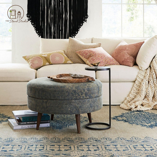 Round Metal Accent Table