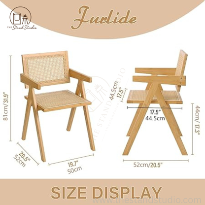 Rattan Chairs with Armrest for Bedroom