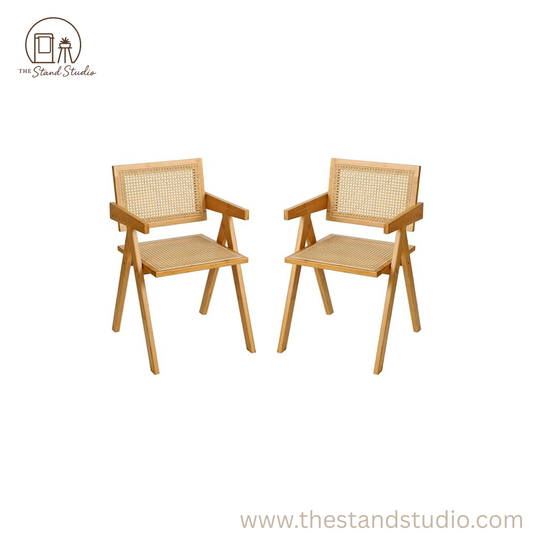 Rattan Chairs with Armrest for Bedroom