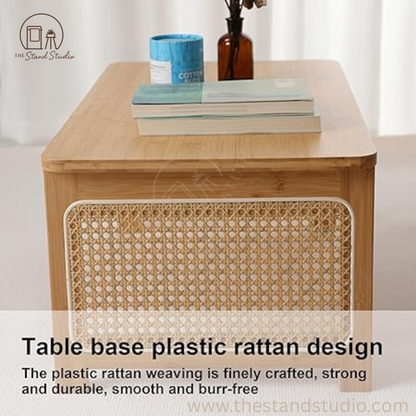Japanese Style Rattan Coffee Table
