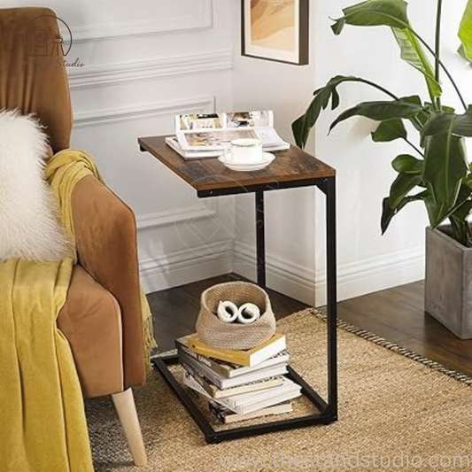 C Shape End Table, Small Coffee Table
