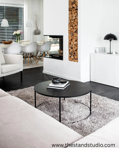 Round Coffee Table Made from Natural Wood