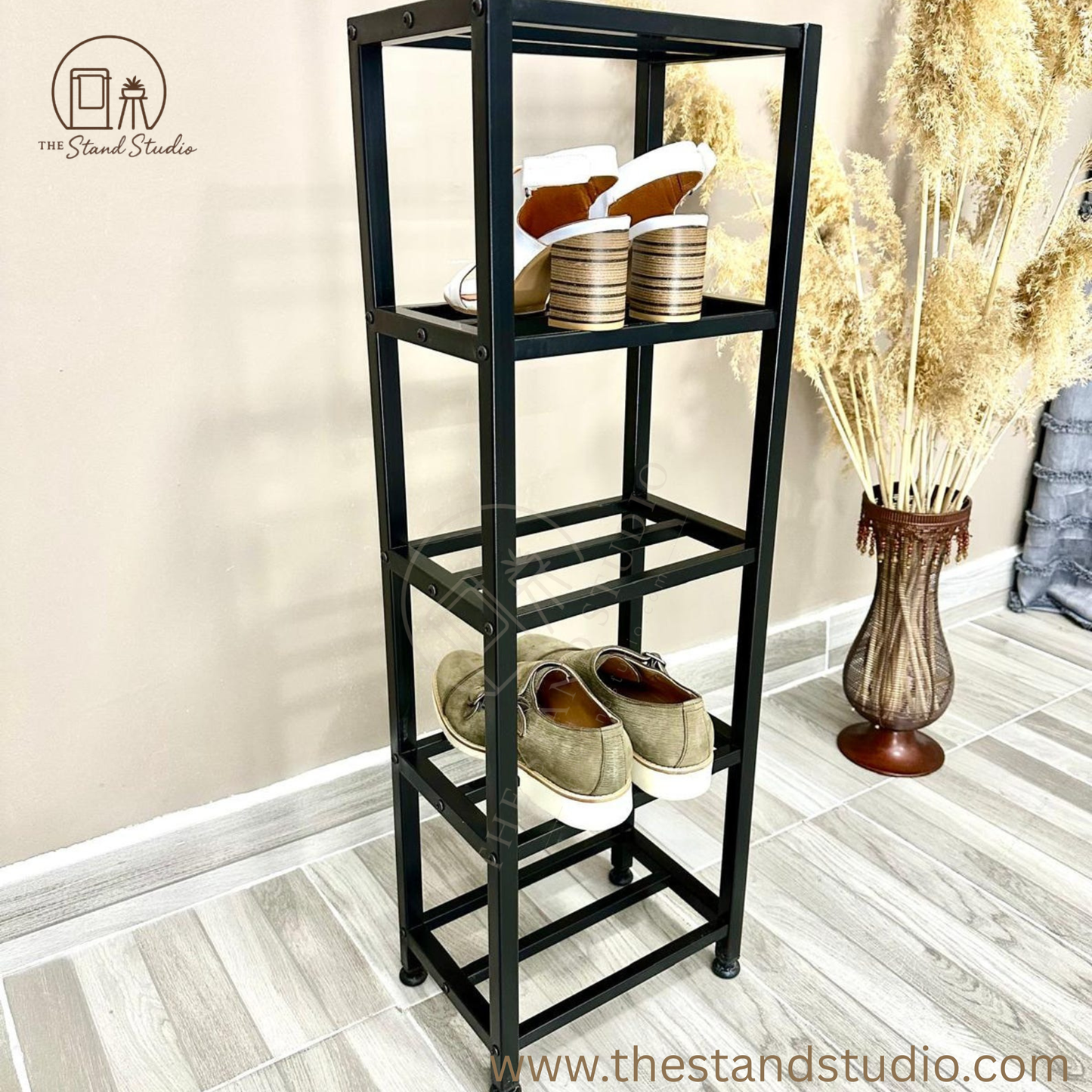 5 Tier Metal Shoe Rack, Vertical Shoe Rack