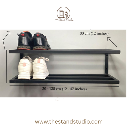 2 Tier Shoe Rack, Wall Mount Shoe Rack,