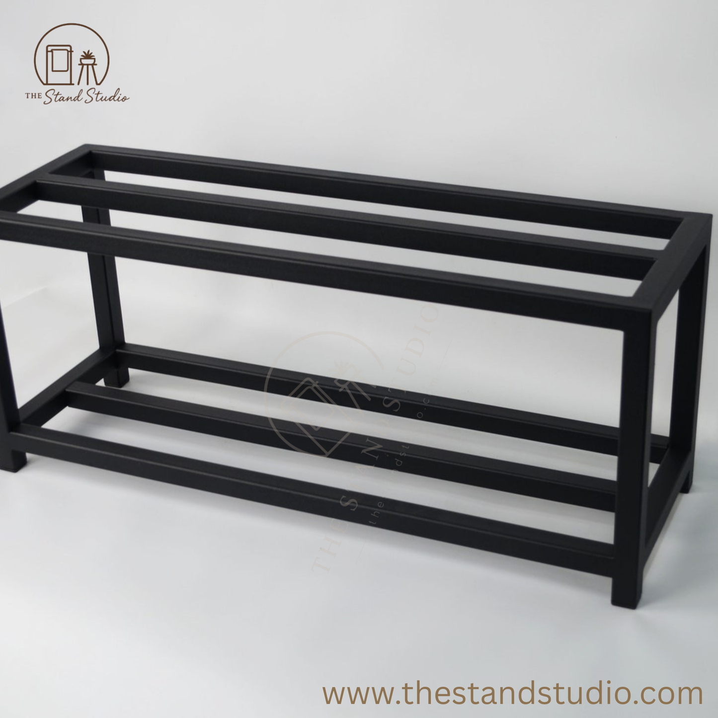 Hallway 2 Tier Metal Shoe Rack,
