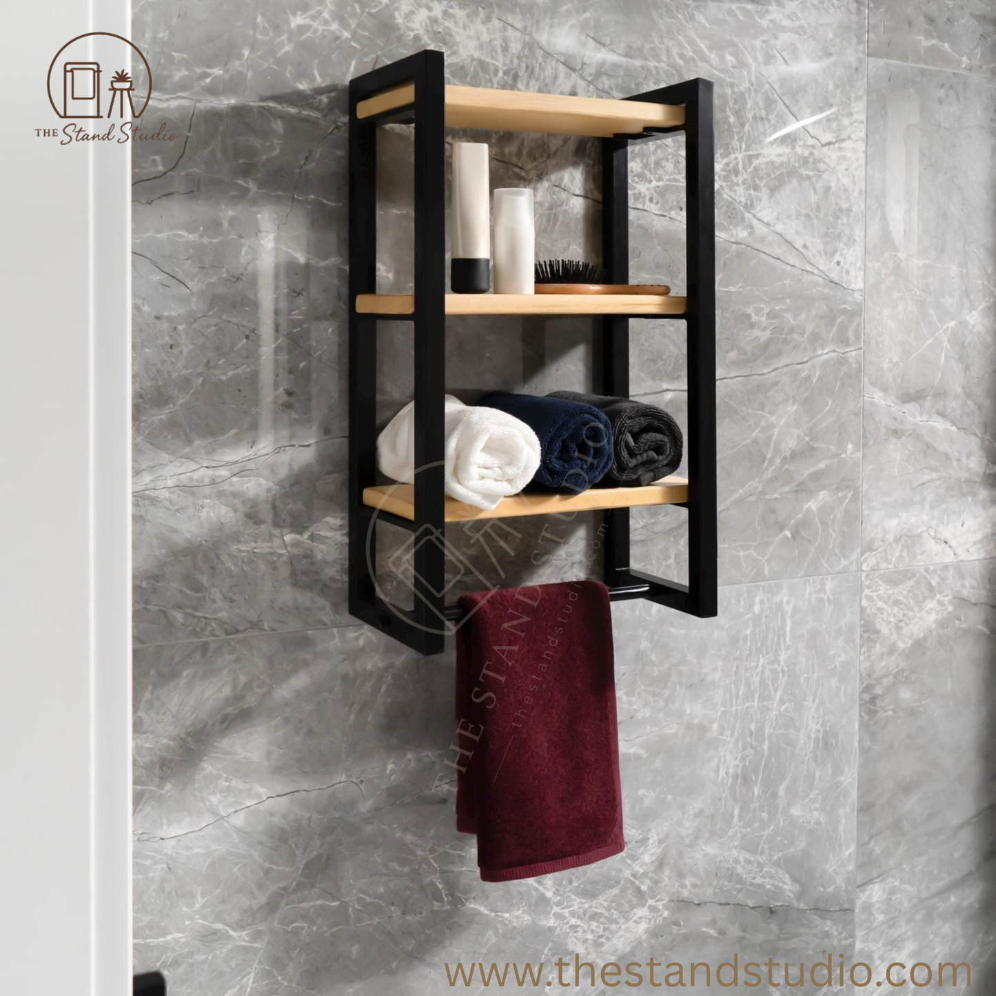 Bathroom Towel Holder With Drying Bar
