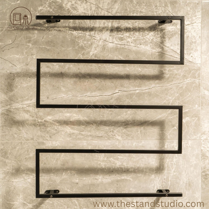 Wall Mounted Towel Rack, Industrial Bathroom Organizer