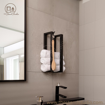 Bathroom Towel Holder for Wall, Blanket Storage,