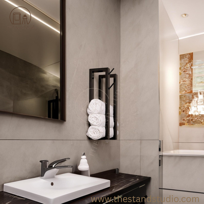 Bathroom Towel Holder for Wall, Blanket Storage,