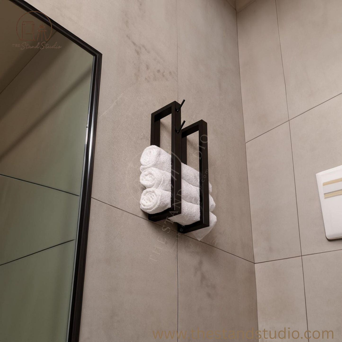 Bathroom Towel Holder for Wall, Blanket Storage,