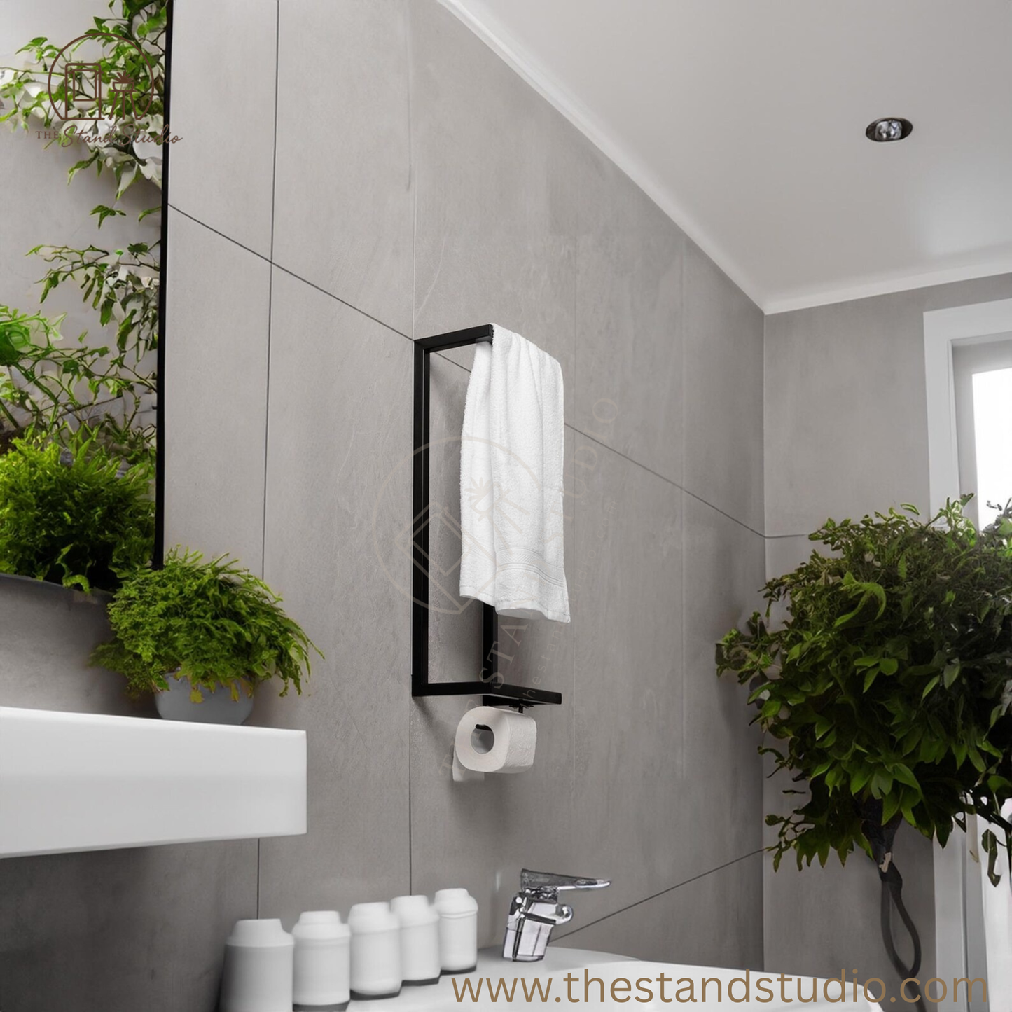 Toilet paper Roll Holder, Hand Towel Holder Bathroom,