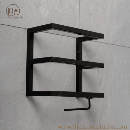 Metal Bathroom Shelf, Toilet Paper Holder Wall Mount