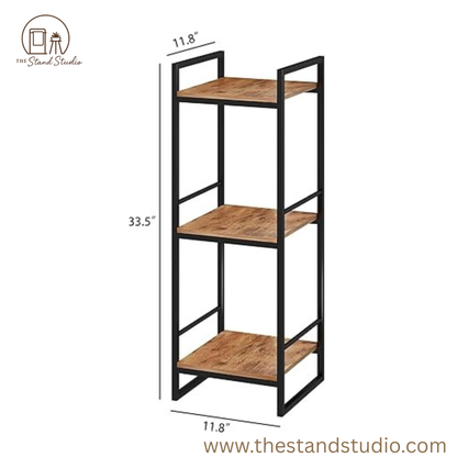 3 Tier Bathroom Shelving Unit, Narrow Open Floor Shelves