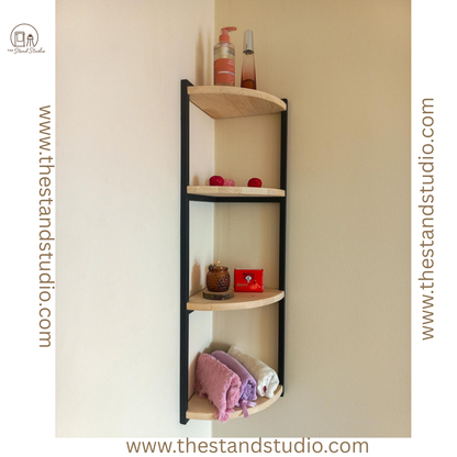 Corner Shelves for Wall, Metal Wood Shelf, Bookshelf