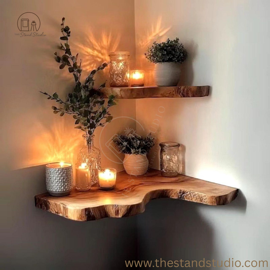 Corner Shelves- Space Saving Wall Storage for Living Room
