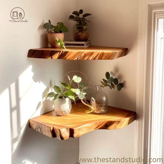Corner Shelves- Space Saving Wall Storage for Living Room