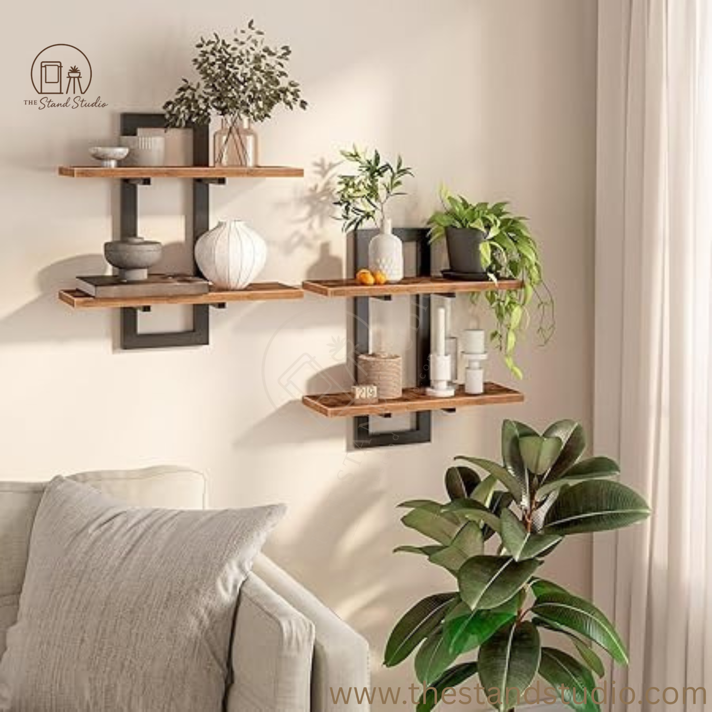Wall Mounted Storage Shelves 2-Tier