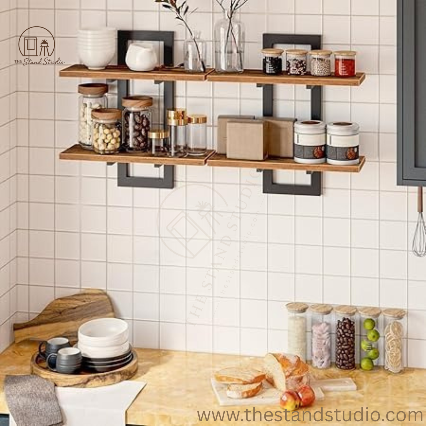 Wall Mounted Storage Shelves 2-Tier