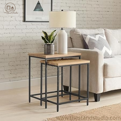 Nesting Side Tables - Set of 2 End Tables for Living Room