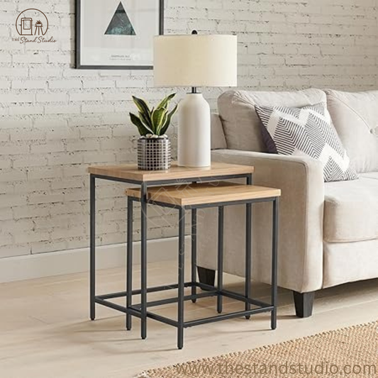 Nesting Side Tables - Set of 2 End Tables for Living Room