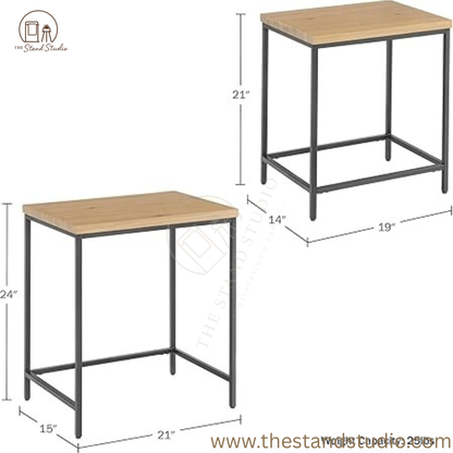 Nesting Side Tables - Set of 2 End Tables for Living Room