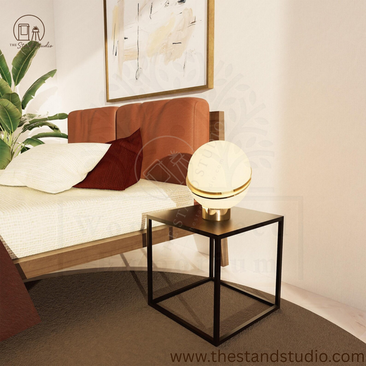 Square Metal Modern Profile Coffee Table