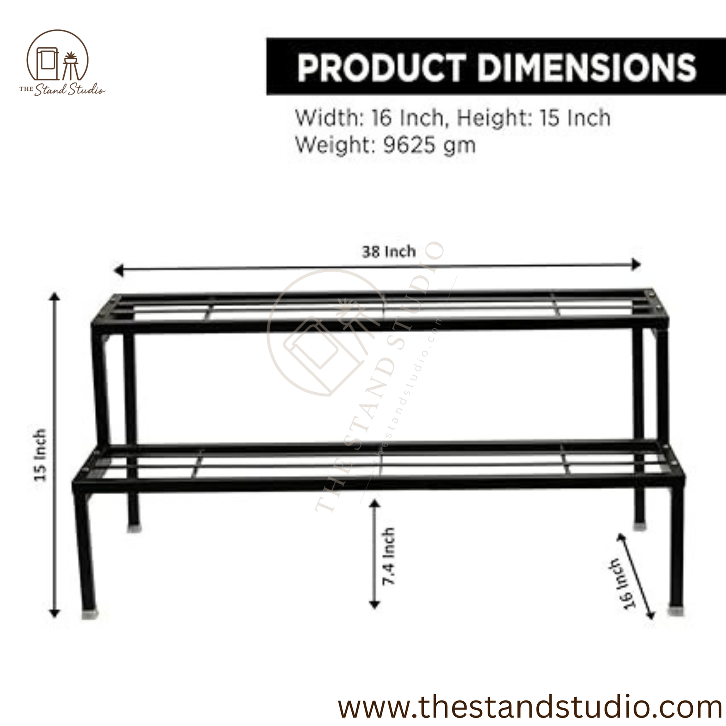 2-Step Planter Pot Stand for Outdoor & Indoor Garden