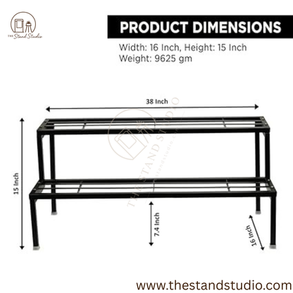 2-Step Planter Pot Stand for Outdoor & Indoor Garden