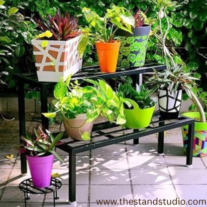 2-Step Planter Pot Stand for Outdoor & Indoor Garden