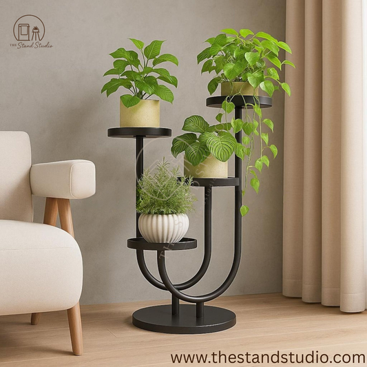 4 Tier Metal Plant Stand for Indoor Outdoor Use