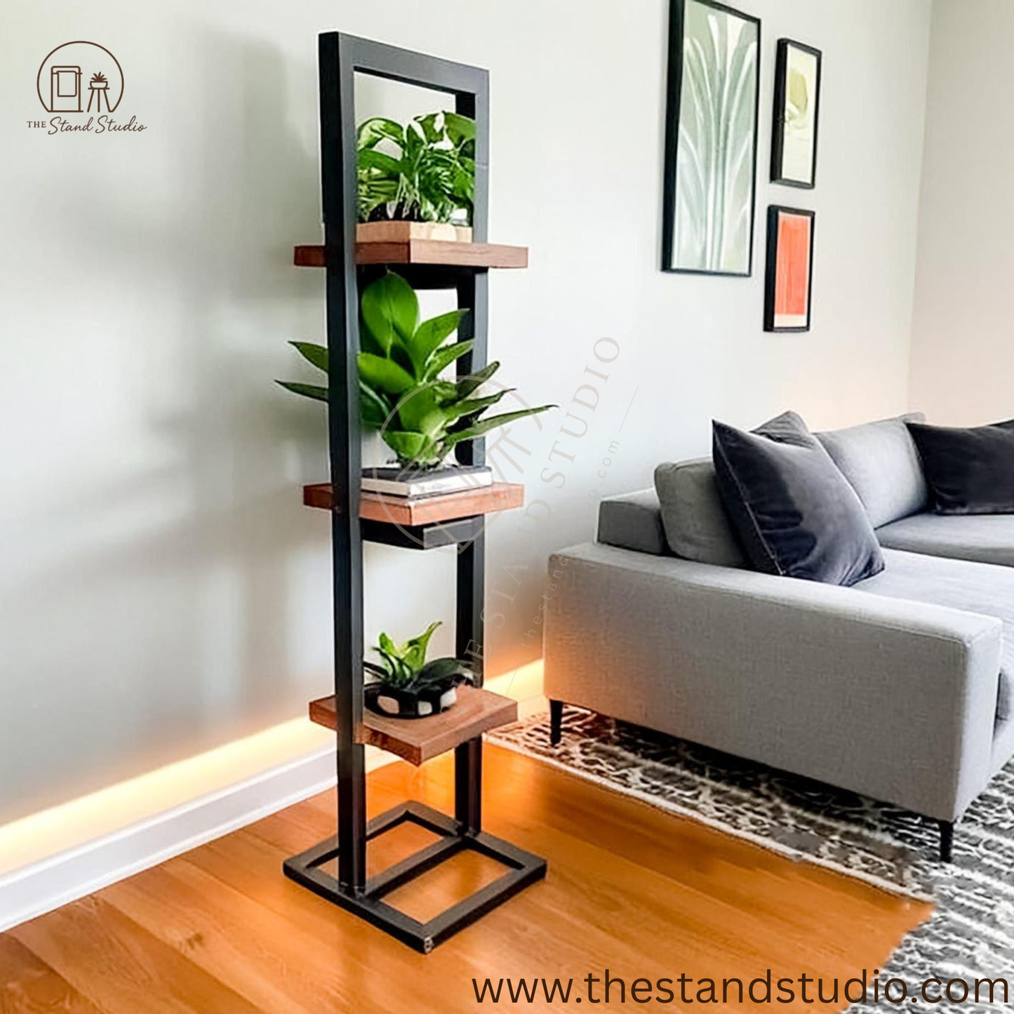 Solid Wood Home Decor Flower Pot Stand