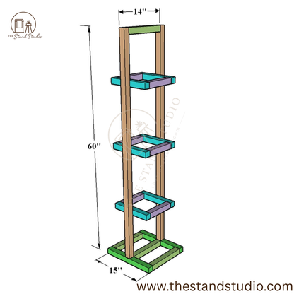 Solid Wood Home Decor Flower Pot Stand