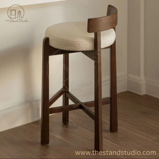 Minimalist Wooden Counter Stool – Durable Modern Kitchen Seating